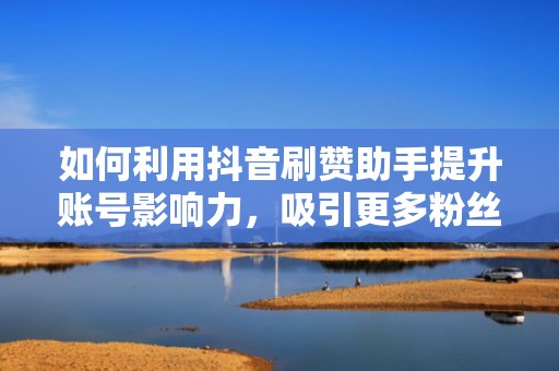 如何利用抖音刷赞助手提升账号影响力，吸引更多粉丝