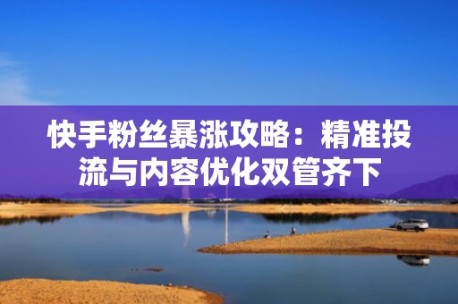 快手粉丝暴涨攻略：精准投流与内容优化双管齐下