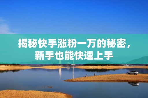 揭秘快手涨粉一万的秘密，新手也能快速上手