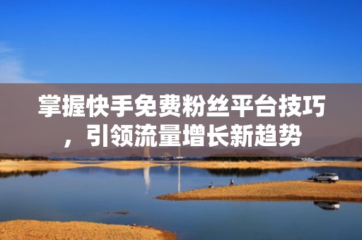 掌握快手免费粉丝平台技巧，引领流量增长新趋势
