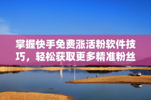 掌握快手免费涨活粉软件技巧，轻松获取更多精准粉丝