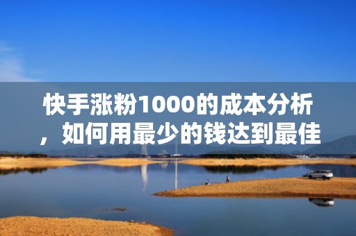 快手涨粉1000的成本分析，如何用最少的钱达到最佳效果