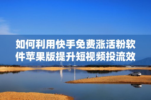 如何利用快手免费涨活粉软件苹果版提升短视频投流效果
