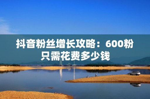 抖音粉丝增长攻略：600粉只需花费多少钱
