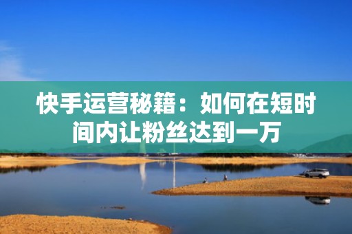 快手运营秘籍：如何在短时间内让粉丝达到一万