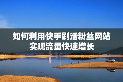 如何利用快手刷活粉丝网站实现流量快速增长