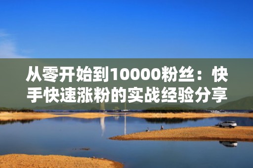 从零开始到10000粉丝：快手快速涨粉的实战经验分享