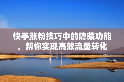 快手涨粉技巧中的隐藏功能，帮你实现高效流量转化