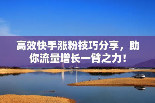 高效快手涨粉技巧分享，助你流量增长一臂之力！