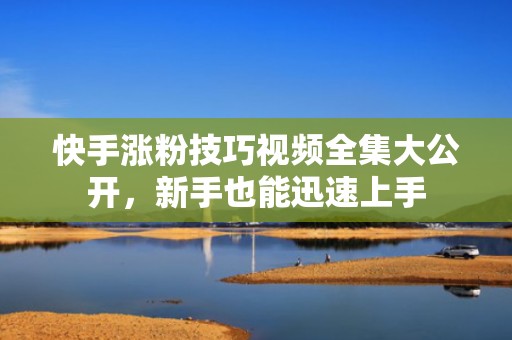 快手涨粉技巧视频全集大公开，新手也能迅速上手