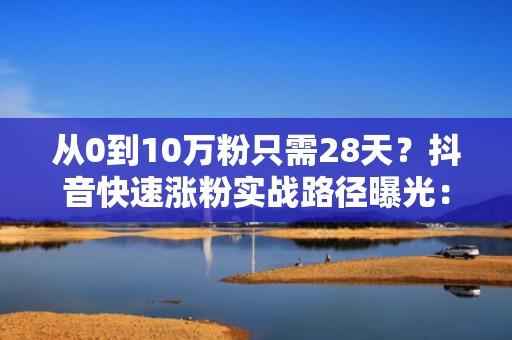从0到10万粉只需28天?抖音快速涨粉实战路径曝光:冷启动测试→爆款复制→投流扩量三步闭环 从0到10万粉只需28天?抖音快速涨粉实战路径曝光:冷启动测试→爆款复制→投流扩量三步闭环