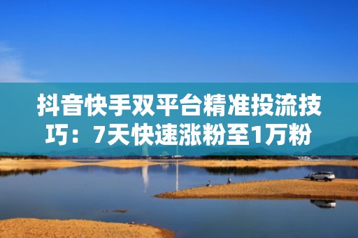 抖音快手双平台精准投流技巧：7天快速涨粉至1万粉丝的实操路径