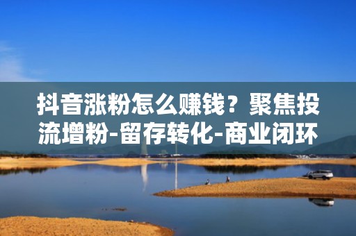 抖音涨粉怎么赚钱？聚焦投流增粉-留存转化-商业闭环三步增长法，提升ROI