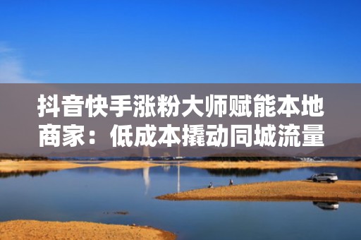 抖音快手涨粉大师赋能本地商家：低成本撬动同城流量池，日均增粉500+真实活跃用户