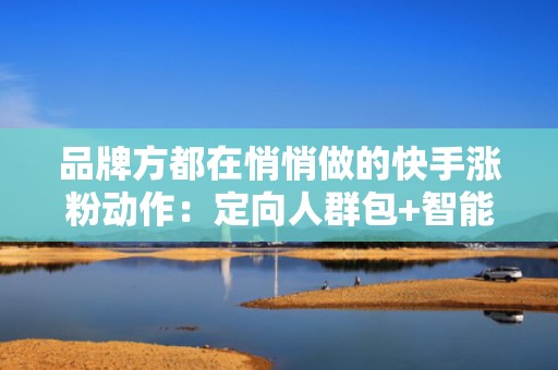 品牌方都在悄悄做的快手涨粉动作：定向人群包+智能出价+AB版测投