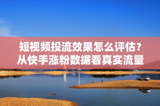 短视频投流效果怎么评估？从快手涨粉数据看真实流量转化率提升路径