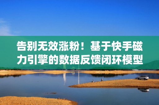 告别无效涨粉！基于快手磁力引擎的数据反馈闭环模型，实时调优素材&amp;出价，让每一分投流都涨真实活跃粉