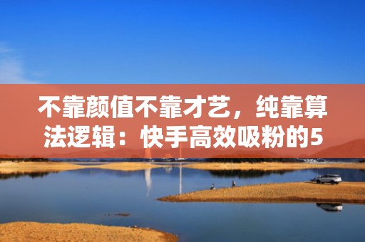 不靠颜值不靠才艺，纯靠算法逻辑：快手高效吸粉的5个流量增长关键节点