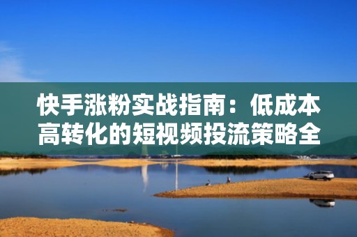 快手涨粉实战指南：低成本高转化的短视频投流策略全解析