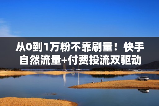 从0到1万粉不靠刷量！快手自然流量+付费投流双驱动涨粉增长模型全解析