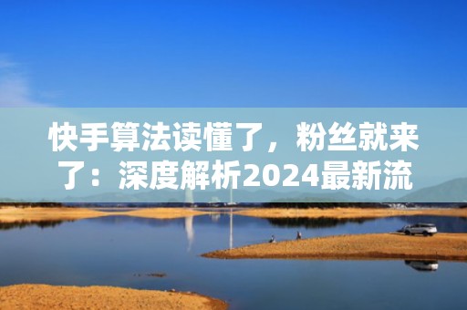 快手算法读懂了，粉丝就来了：深度解析2024最新流量分发逻辑与高转化投流话术模板