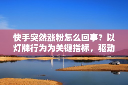 快手突然涨粉怎么回事？以灯牌行为为关键指标，驱动A/B测试+智能投流双引擎增长
