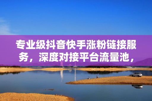 专业级抖音快手涨粉链接服务,深度对接平台流量池,实现冷启动期7天突破1万真实活跃粉