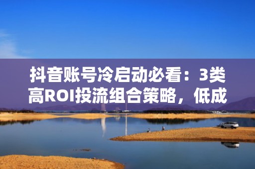 抖音账号冷启动必看：3类高ROI投流组合策略，低成本撬动精准垂类粉丝增长
