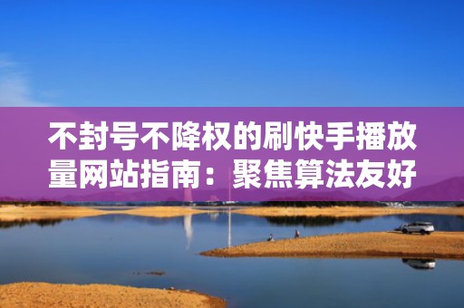 不封号不降权的刷快手播放量网站指南：聚焦算法友好型流量增长，提升直播间引流效率