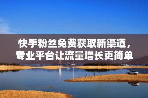 快手粉丝免费获取新渠道，专业平台让流量增长更简单