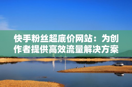 快手粉丝超底价网站：为创作者提供高效流量解决方案