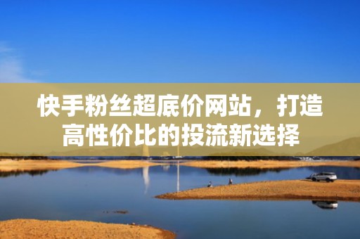 快手粉丝超底价网站，打造高性价比的投流新选择