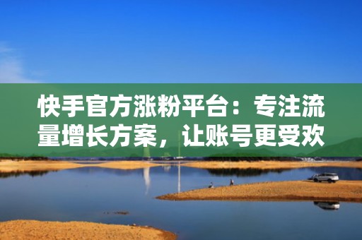 快手官方涨粉平台：专注流量增长方案，让账号更受欢迎
