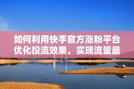 如何利用快手官方涨粉平台优化投流效果，实现流量最大化