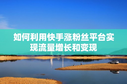 如何利用快手涨粉丝平台实现流量增长和变现