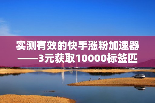 实测有效的快手涨粉加速器——3元获取10000标签匹配粉丝，提升完播率与转化率