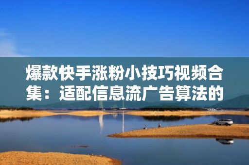 爆款快手涨粉小技巧视频合集：适配信息流广告算法的10类高互动选题+封面优化公式