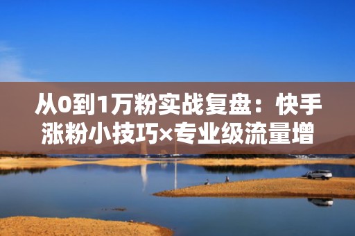 从0到1万粉实战复盘：快手涨粉小技巧×专业级流量增长服务，含选题库、投流时段表、数据优化SOP