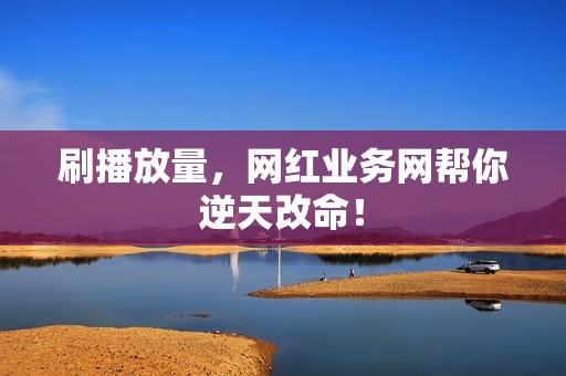 刷播放量，网红业务网帮你逆天改命！