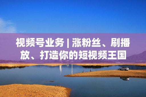 视频号业务 | 涨粉丝、刷播放、打造你的短视频王国